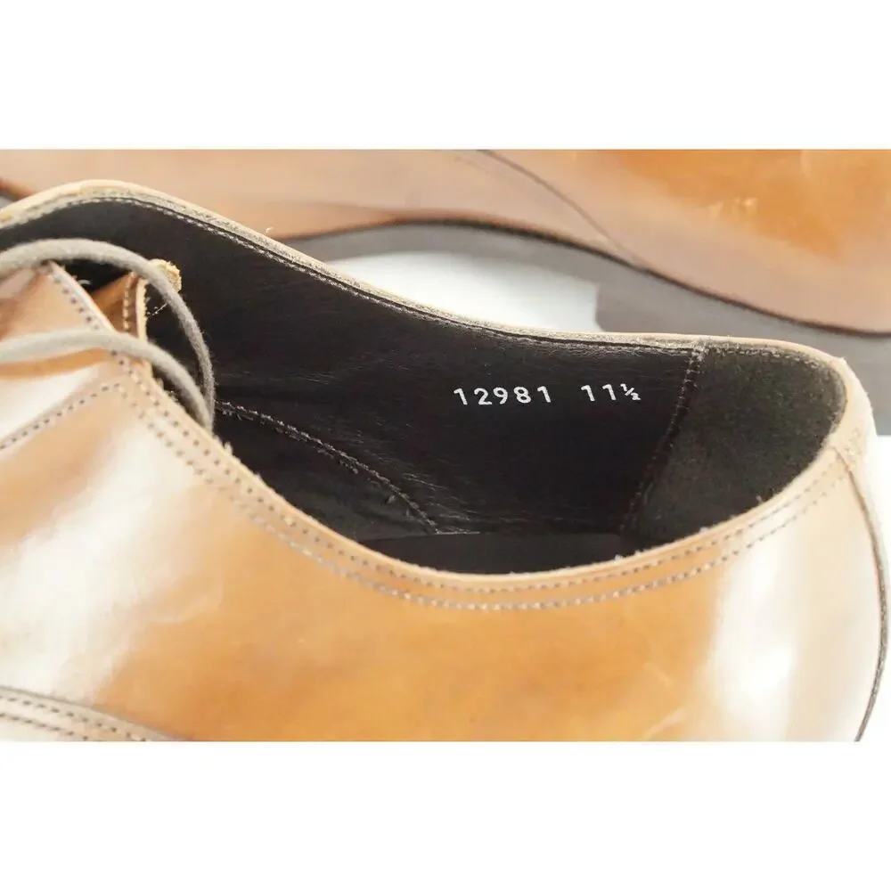 To Boot New York Men's Brown Leather Aidan Cap Toe Oxfords